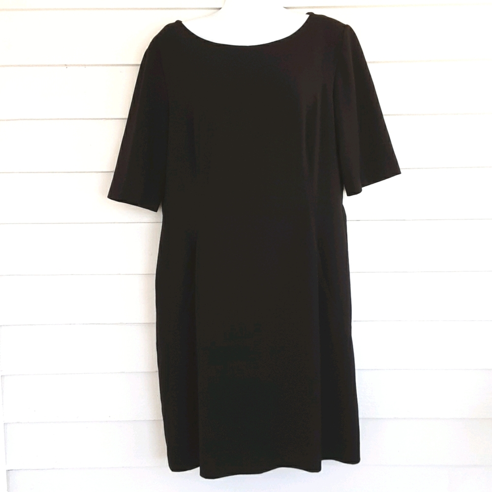 Tahari Arthur S. Levine Black Sheath Dress 14
